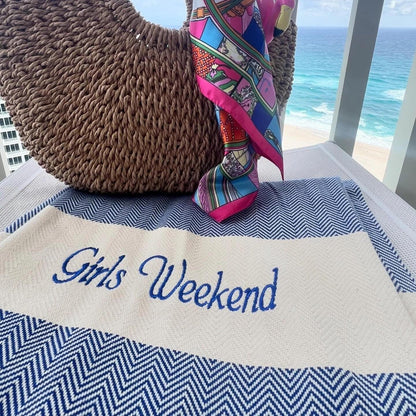 Personalized Name Turkish Beach Towel, Pool Towel- Holiday Gift, Party Gifts, Mother's Day, Bachelorette Favor Towel Gift LM32 899897