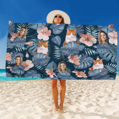 Custom Photo Cat Beach Towel TA29 888450